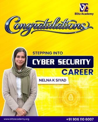Nelna K Siyas, placed as Cyber security